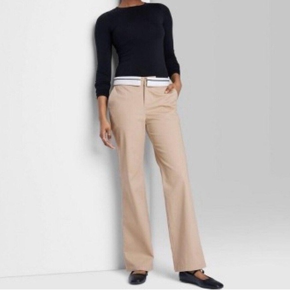 Wild Fable Fold Over Tan Regular Fit Pants. Size 17 - Picture 1 of 11
